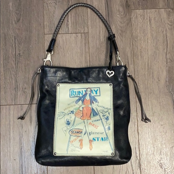 Brighton Runway Fashionista Zip-Top Hobo Style Bag